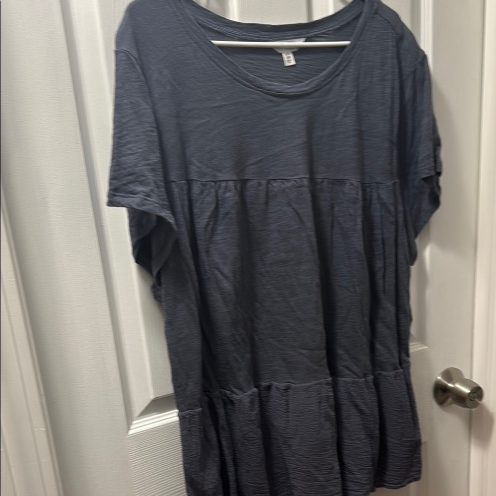 Time and Tru Gray Boxy Short Sleeve T-Shirt